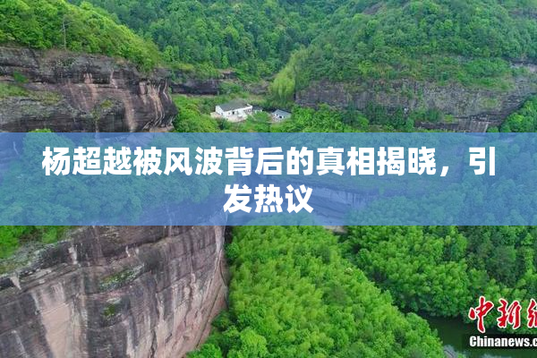 杨超越被风波背后的真相揭晓，引发热议