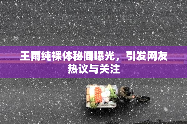 王雨纯裸体秘闻曝光，引发网友热议与关注
