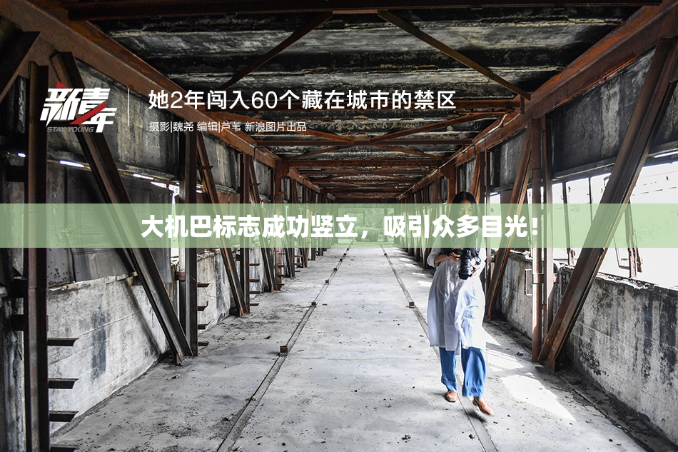 大机巴标志成功竖立，吸引众多目光！