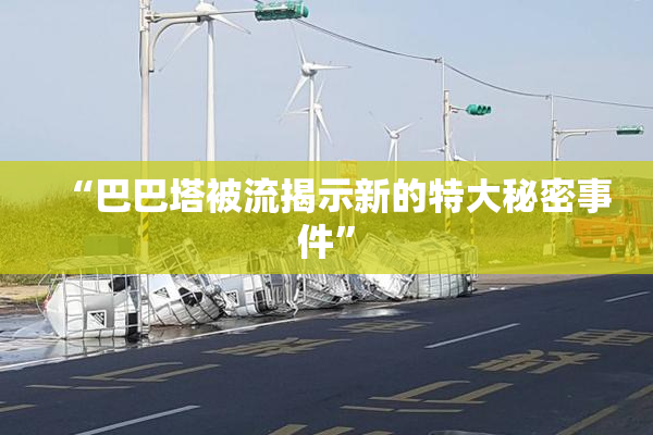 “巴巴塔被流揭示新的特大秘密事件”