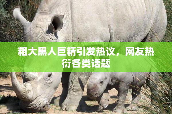 粗大黑人巨精引发热议，网友热衍各类话题