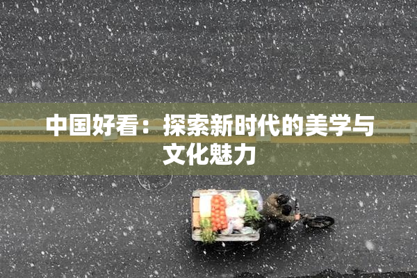 中国好看：探索新时代的美学与文化魅力