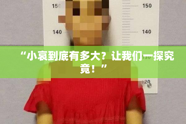 “小哀到底有多大？让我们一探究竟！”