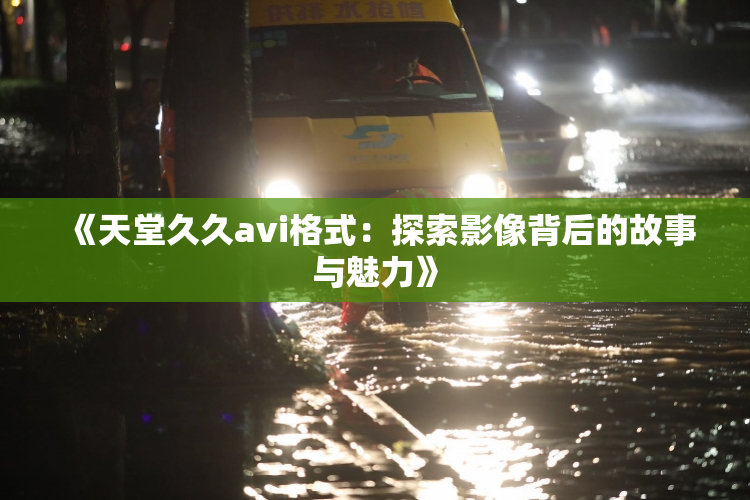 《天堂久久avi格式：探索影像背后的故事与魅力》