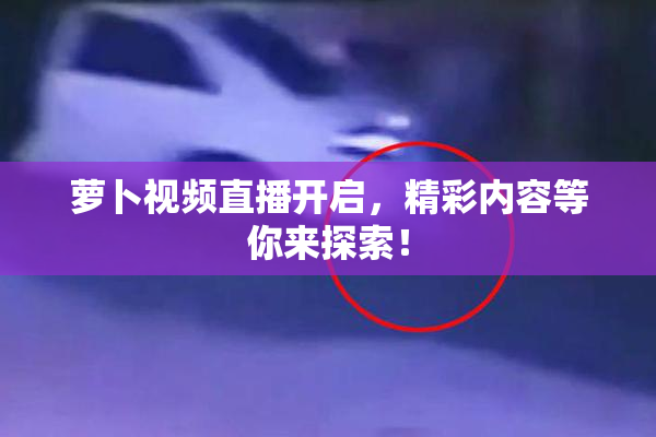 萝卜视频直播开启，精彩内容等你来探索！