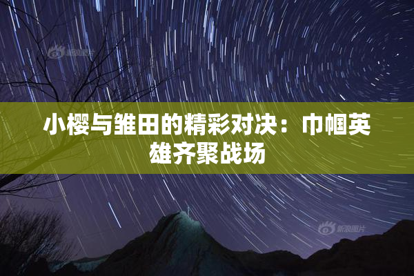 小樱与雏田的精彩对决：巾帼英雄齐聚战场