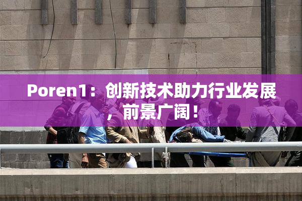 Poren1：创新技术助力行业发展，前景广阔！