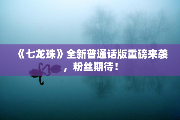 《七龙珠》全新普通话版重磅来袭，粉丝期待！