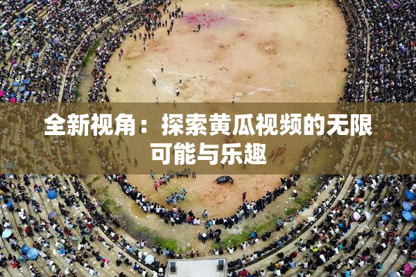 全新视角：探索黄瓜视频的无限可能与乐趣