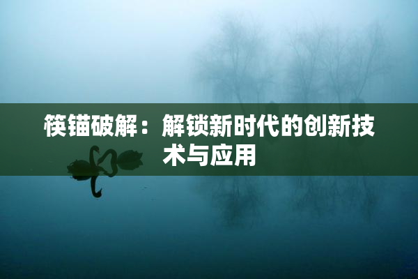 筷锚破解：解锁新时代的创新技术与应用