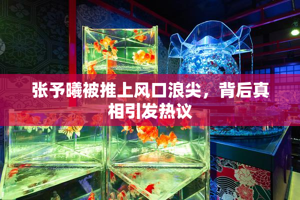 张予曦被推上风口浪尖，背后真相引发热议