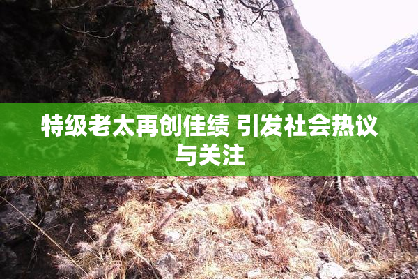 特级老太再创佳绩 引发社会热议与关注