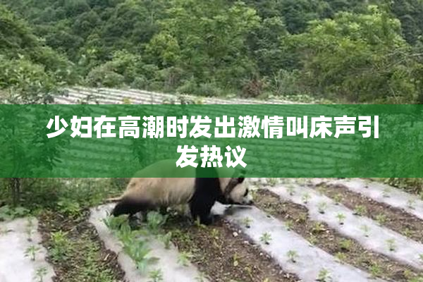 少妇在高潮时发出激情叫床声引发热议