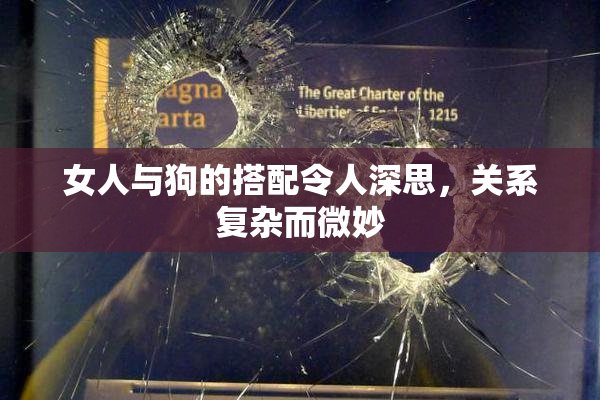 女人与狗的搭配令人深思，关系复杂而微妙