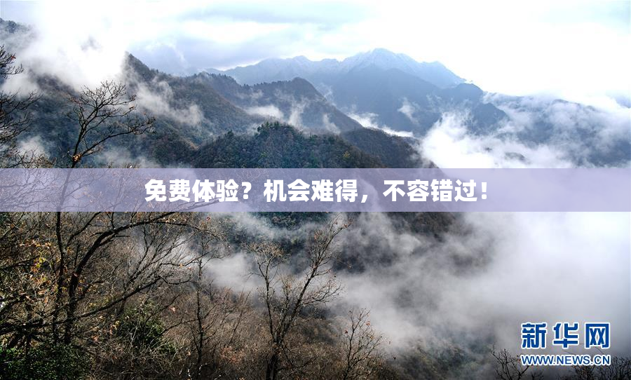 免费体验？机会难得，不容错过！
