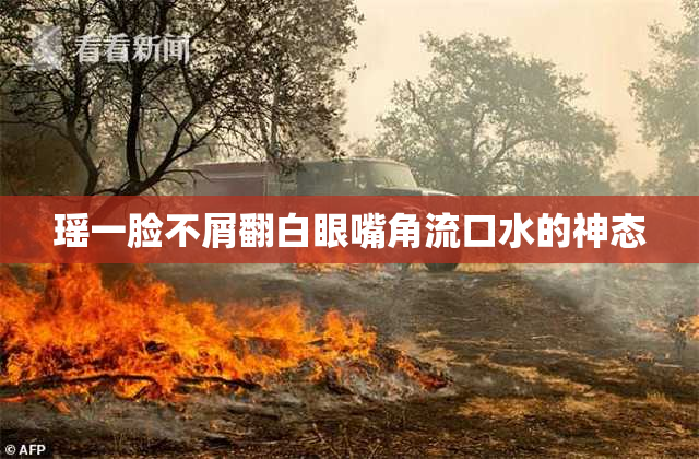瑶一脸不屑翻白眼嘴角流口水的神态