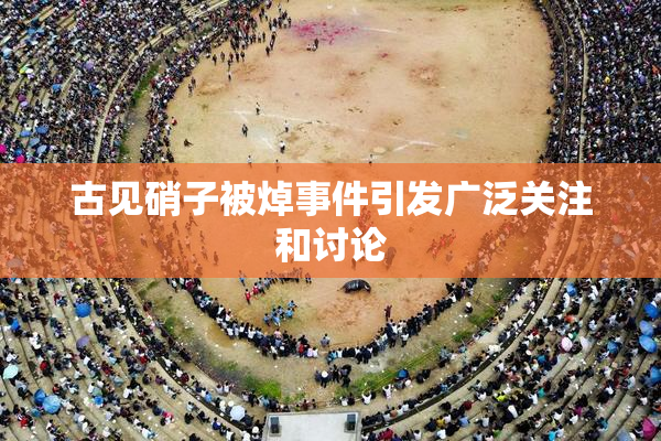 古见硝子被焯事件引发广泛关注和讨论