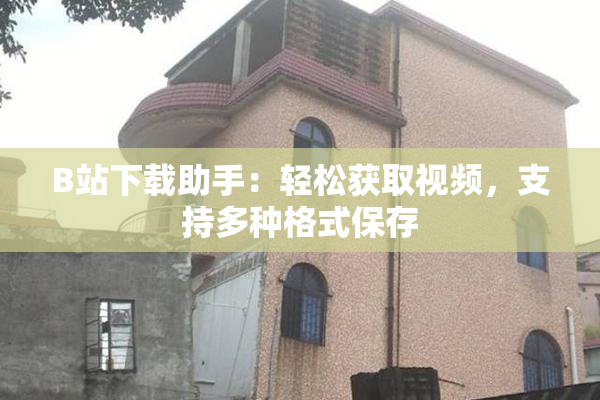 B站下载助手：轻松获取视频，支持多种格式保存