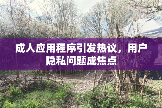 成人应用程序引发热议，用户隐私问题成焦点