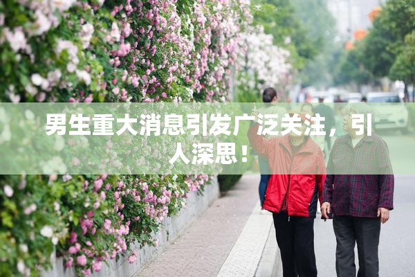 男生重大消息引发广泛关注，引人深思！