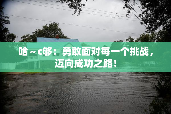 哈～c够：勇敢面对每一个挑战，迈向成功之路！