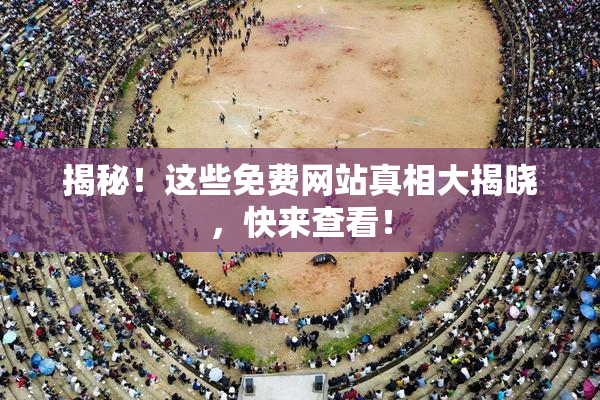 揭秘！这些免费网站真相大揭晓，快来查看！