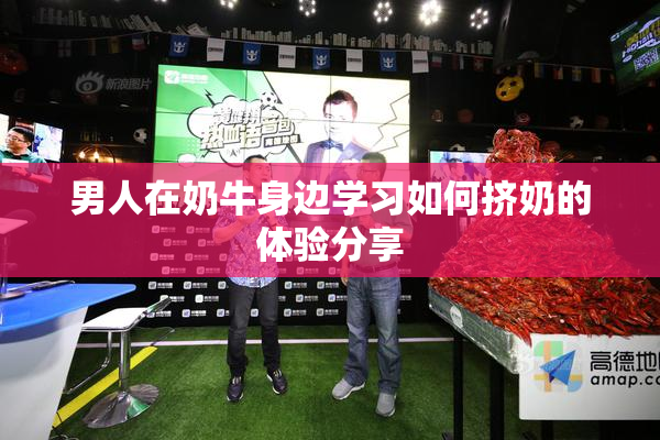 男人在奶牛身边学习如何挤奶的体验分享