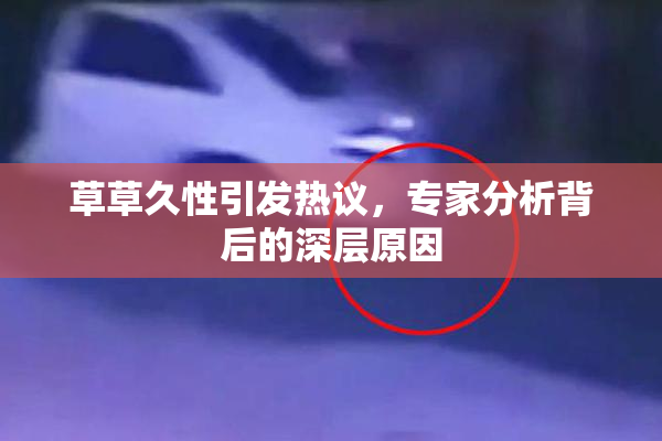 草草久性引发热议，专家分析背后的深层原因