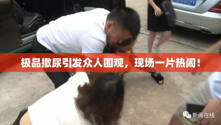 极品撒尿引发众人围观，现场一片热闹！