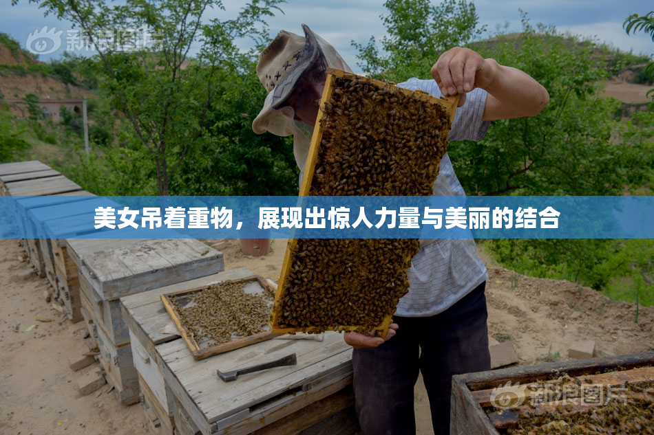 美女吊着重物，展现出惊人力量与美丽的结合