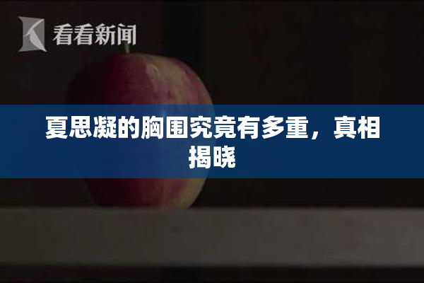 夏思凝的胸围究竟有多重，真相揭晓