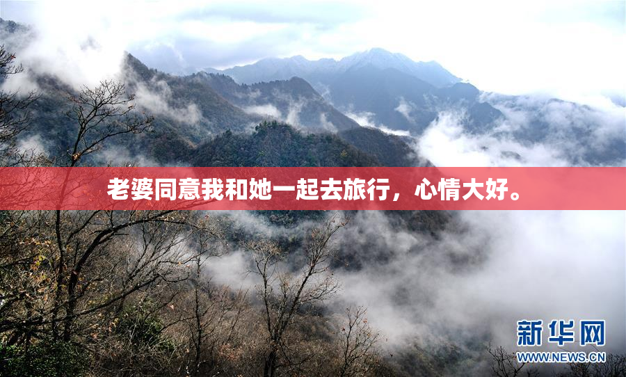老婆同意我和她一起去旅行，心情大好。