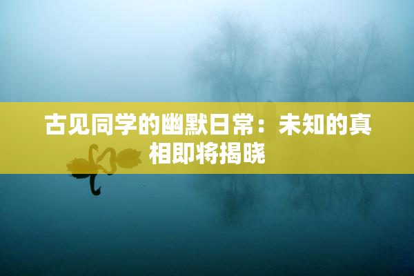 古见同学的幽默日常：未知的真相即将揭晓