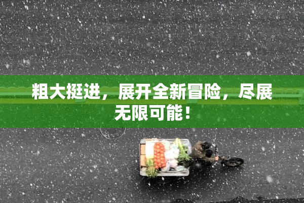 粗大挺进，展开全新冒险，尽展无限可能！