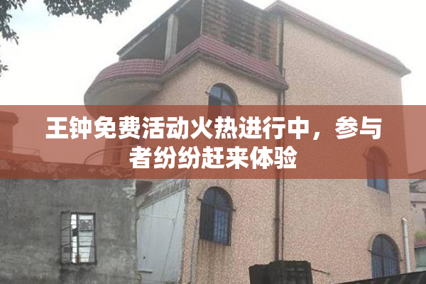 王钟免费活动火热进行中，参与者纷纷赶来体验