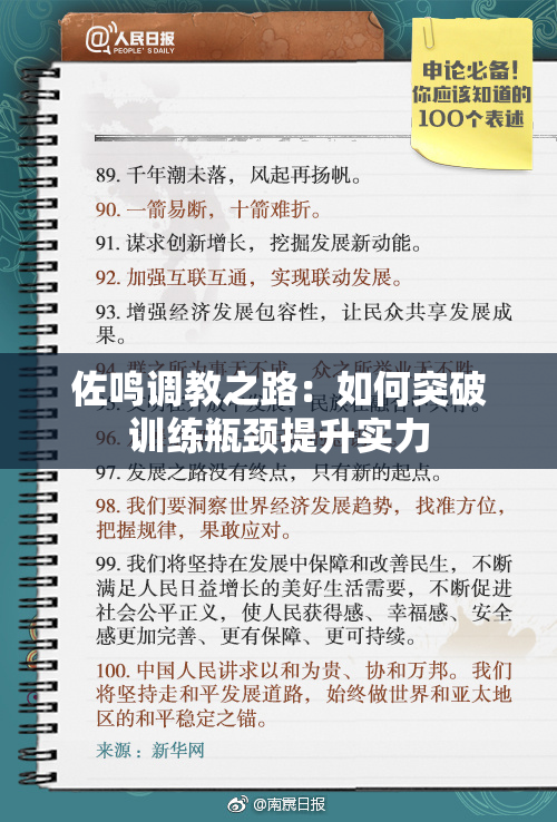 佐鸣调教之路：如何突破训练瓶颈提升实力