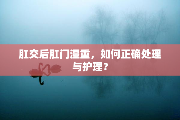 肛交后肛门湿重，如何正确处理与护理？
