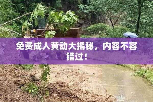 免费成人黄动大揭秘，内容不容错过！