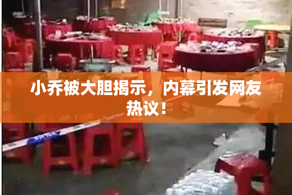 小乔被大胆揭示，内幕引发网友热议！