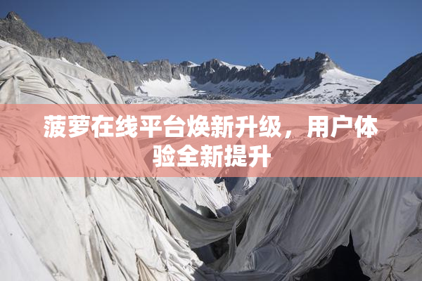 菠萝在线平台焕新升级，用户体验全新提升