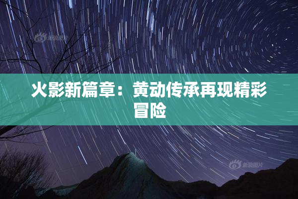 火影新篇章：黄动传承再现精彩冒险