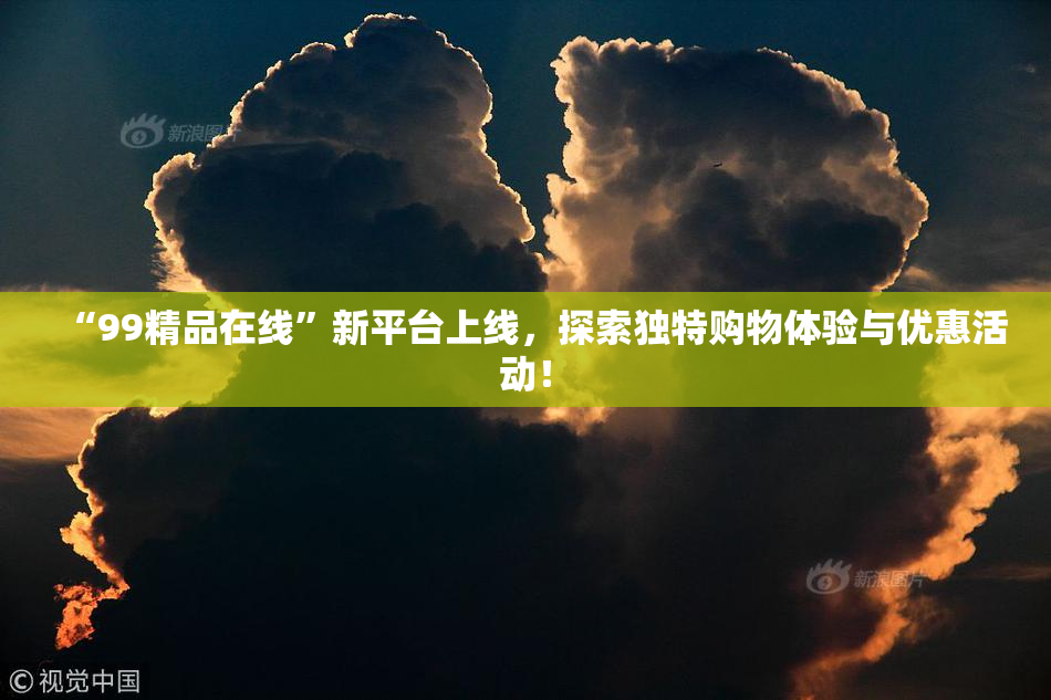 “99精品在线”新平台上线，探索独特购物体验与优惠活动！