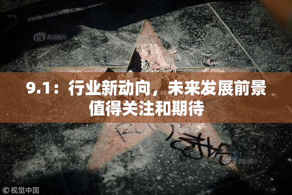 9.1：行业新动向，未来发展前景值得关注和期待