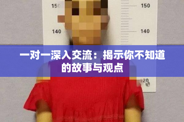 一对一深入交流：揭示你不知道的故事与观点