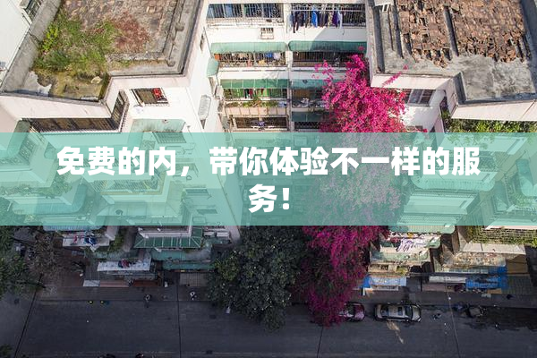 免费的内，带你体验不一样的服务！