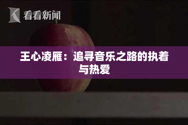 王心凌雁：追寻音乐之路的执着与热爱