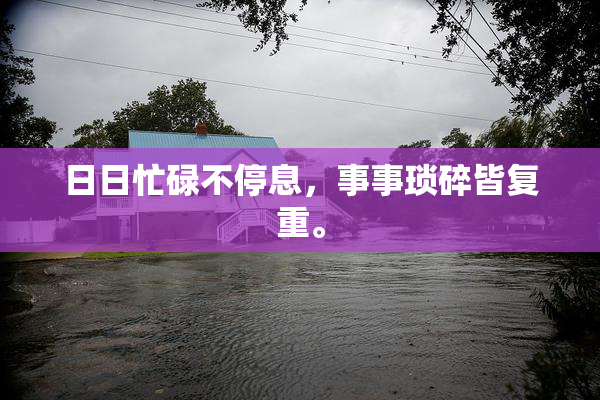 日日忙碌不停息，事事琐碎皆复重。
