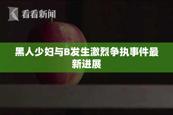 黑人少妇与B发生激烈争执事件最新进展