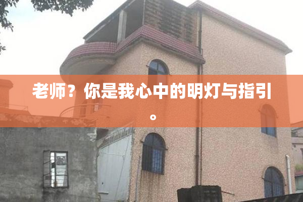 老师？你是我心中的明灯与指引。