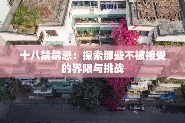 十八禁禁忌：探索那些不被接受的界限与挑战